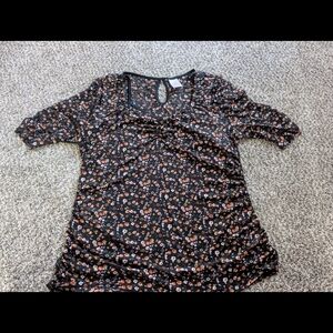 No Boundaries Black Floral Blouse